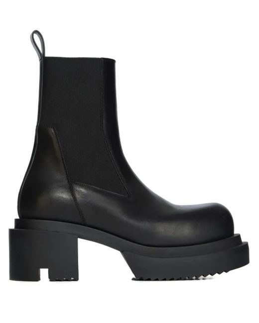 Rick Owens Beatle Bogun 75mm チェルシーブーツ Black