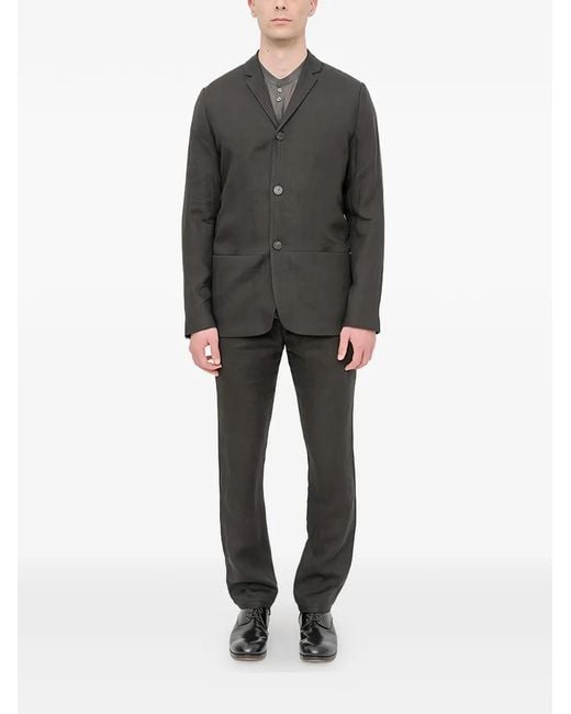 Label Under Construction Gray Single-Breasted Blazer for men