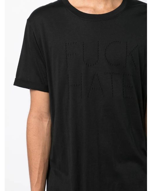 Private Stock Black The Haine Cotton T-Shirt for men