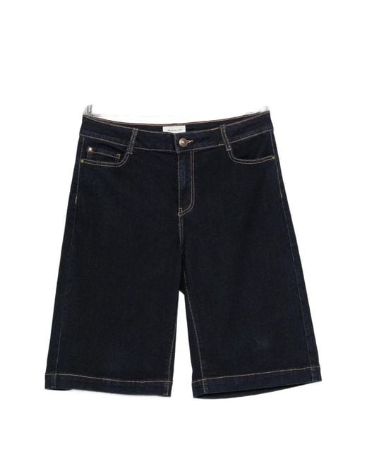 MAISON 123 Blue Rayan Denim Bermuda Shorts