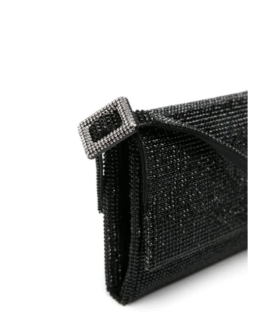Benedetta Bruzziches Black Vittissima La Grande Crystal-Embellished Shoulder Bag