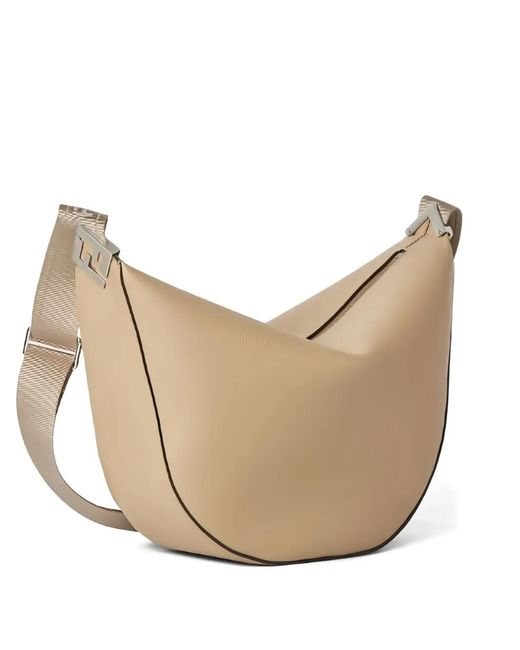 Fendi Natural Medium Melon Crescent-Shaped Messenger Bag for men