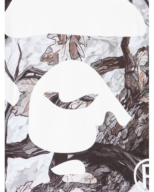 A Bathing Ape White Logo-Print T-Shirt for men