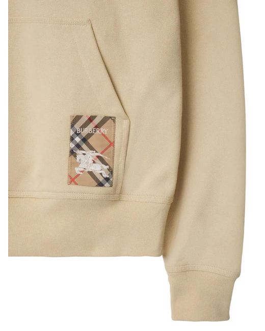 Burberry Natural Check Label Hoodie for men