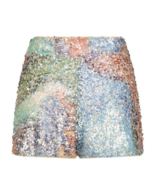 SANA OSMANI Gray Chronos Sequin Shorts