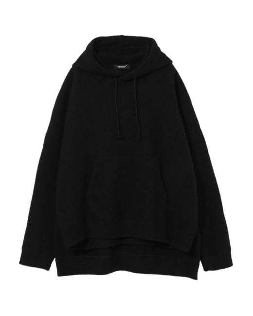 Undercover Black Textured Hoodie for men