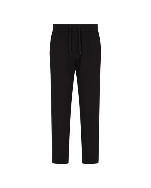 ARMANI EXCHANGE Black Drawstring-Fastening Track Pants for men
