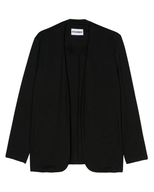 Attachment Black Cotton Jersey Jacket for men