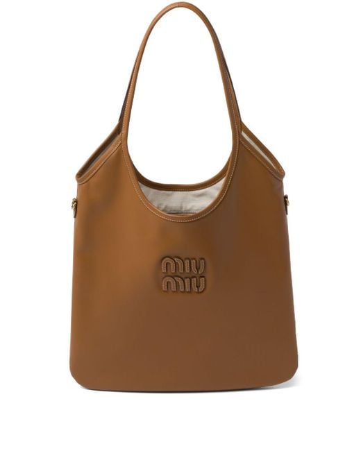 Miu Miu Brown Ivy Leather Bag