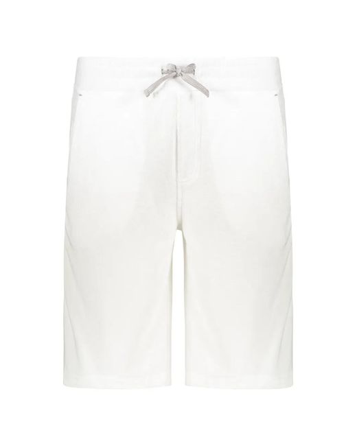 Paul & Shark White Elasticated-Waistband Shorts for men