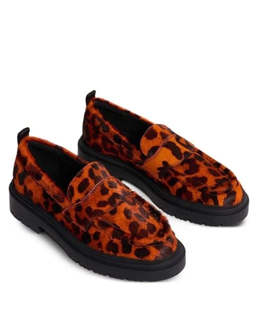 HOFF Brown Leopard-Print Platform Loafers