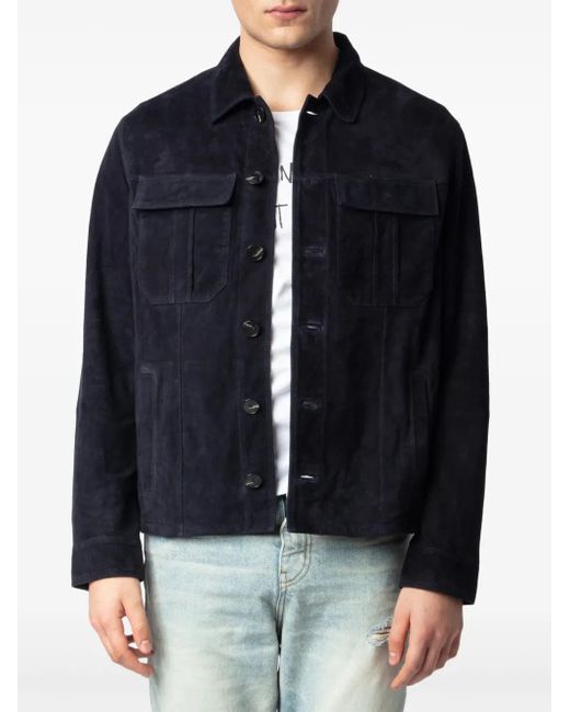 Veste Kuba En Daim Zadig & Voltaire pour homme en coloris Blue