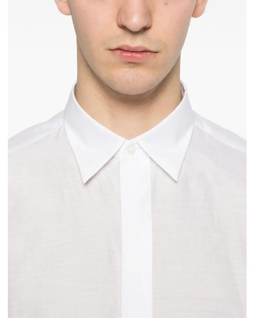 Lardini White Button-Fastening Shirt for men