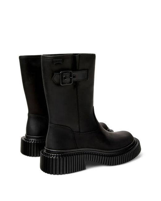 Camper Black Pix Berlin Buckle-Fastening Leather Boots