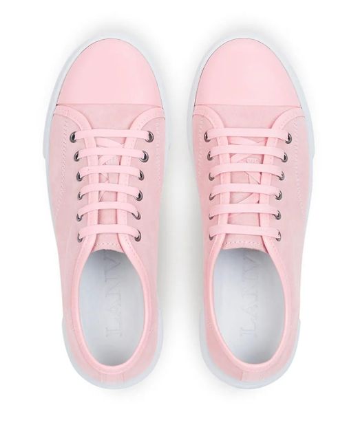Lanvin Pink Suede Sneakers