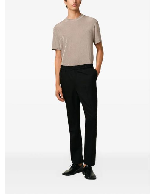 AMI Black Elasticated Waist Pants for men