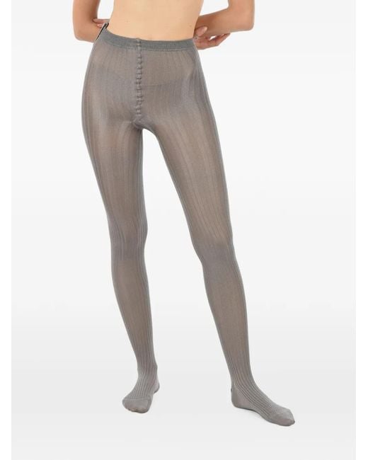DSquared² Gray Gerippte Strumpfhose
