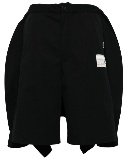 Maison Mihara Yasuhiro Black Deconstructed Combo Cotton Shorts for men