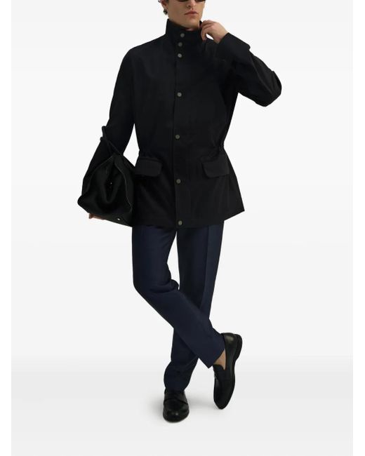 Domaine Des Artistes Blue Drawstring-Waist Cotton Jacket for men