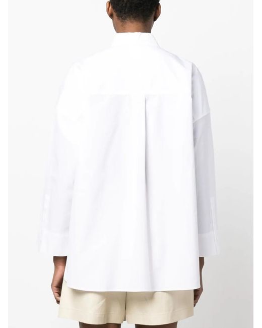 Max Mara White Drop-Shoulder Cotton Shirt