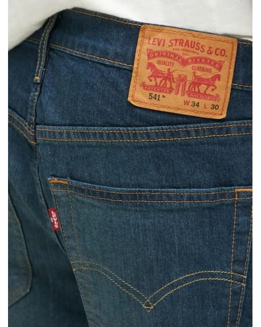Levi's Blue 541 Logo-Patch Jeans for men