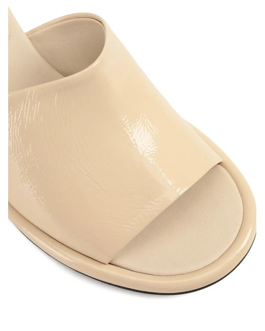 Sergio Rossi Natural 60Mm Orb Leather Mules