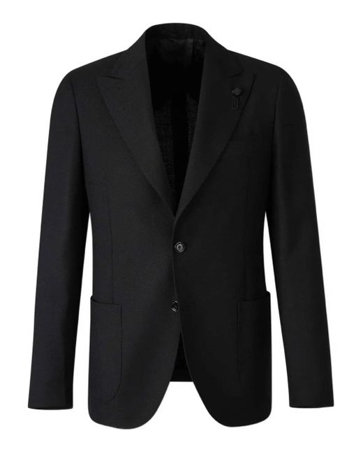 Lardini Sakko mit Fischgrätenmuster in Black für Herren