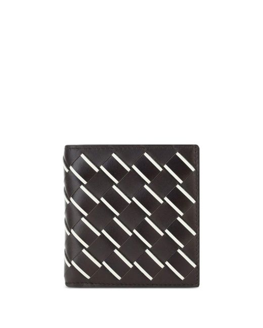 Porte-cartes en cuir Intrecciato Bottega Veneta pour homme en coloris Black
