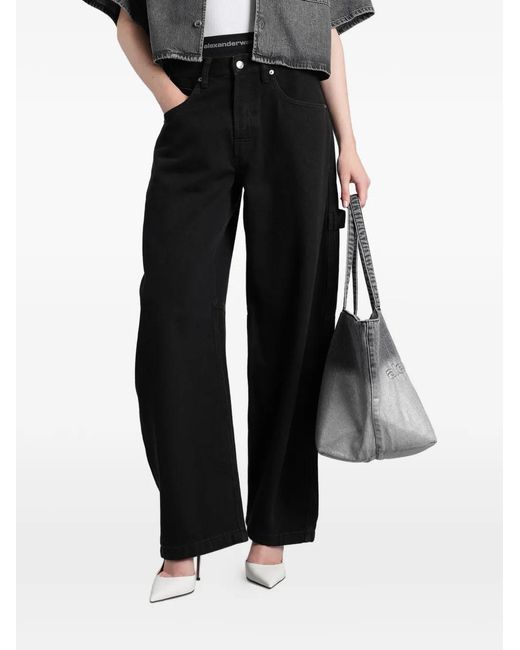 Alexander Wang Black Pre-Styled Mid-Rise Jeans