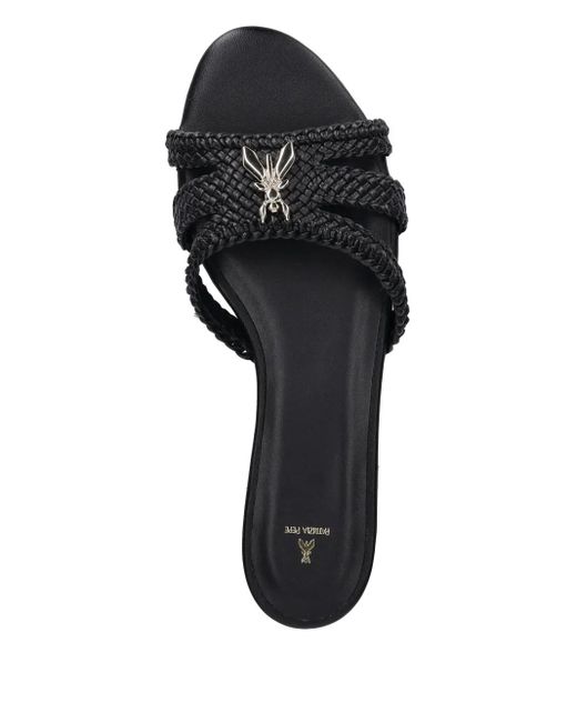Patrizia Pepe Black Braided Slides