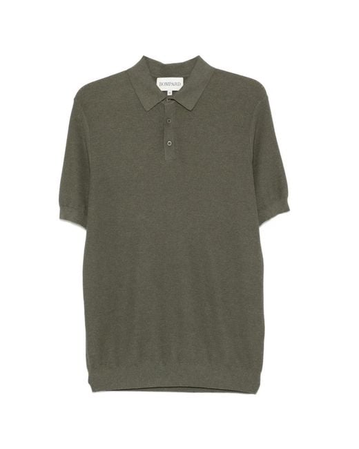 Bompard Green Piqué-Knit Button-Fastening Polo Shirt for men