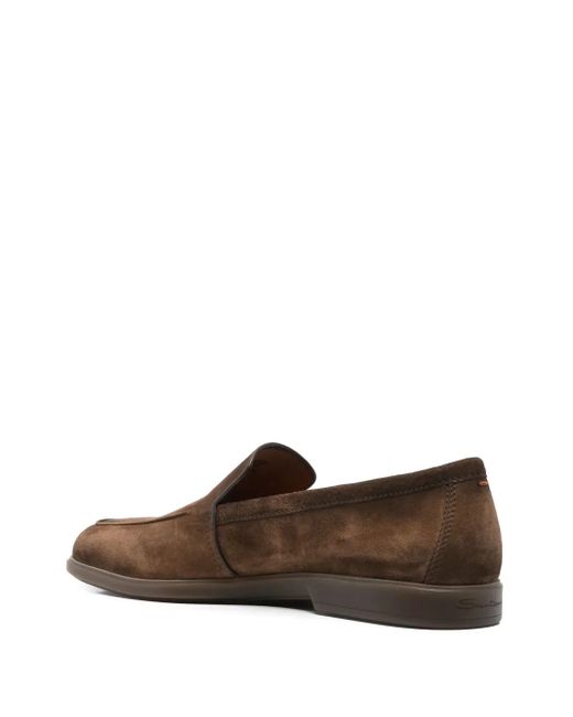 Santoni Brown Malibu Moccasin for men