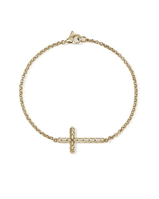 John Hardy White 14K Jh Essential Cross Bracelet