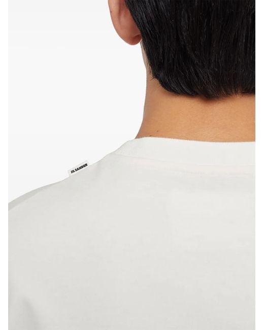 Jil Sander White Crew-Neck T-Shirt for men