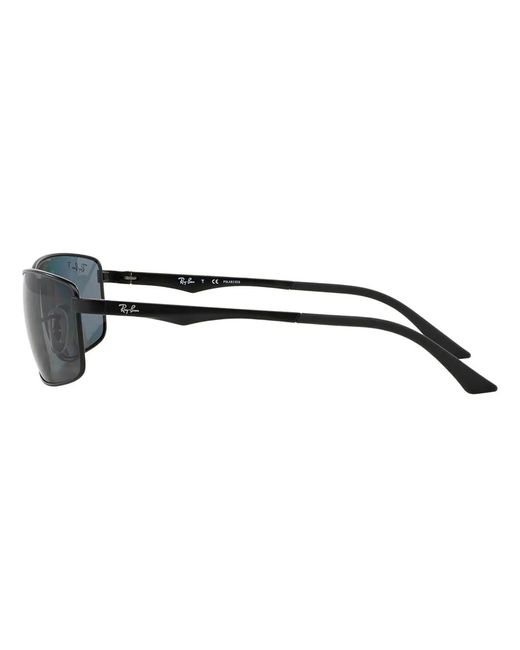 Ray-Ban Black Rb3498 Rectangular-Frame Sunglasses for men
