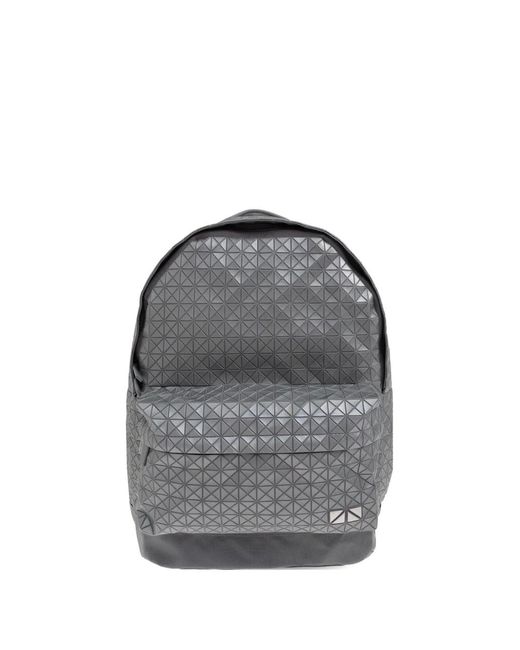 Issey Miyake Gray Geometric-Pattern Backpack for men