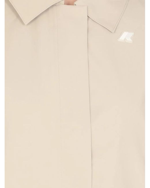 K-Way Natural Logo-Plaque Collar Jacket