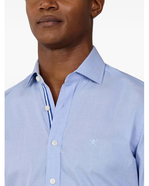 Hackett Blue Tailored Multi-Trim Shirt for men