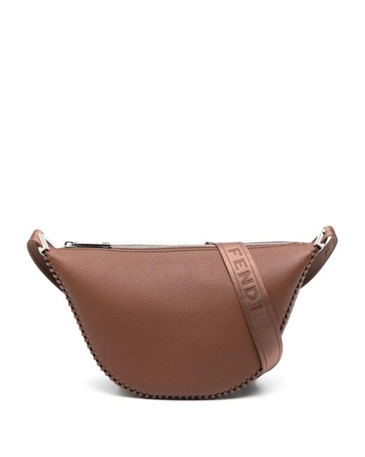 Fendi Brown Small Melon Messenger Bag for men