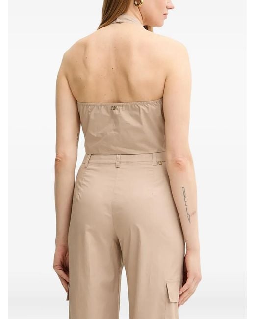 MARCIANO BY GUESS Natural Pat Buttoned Top