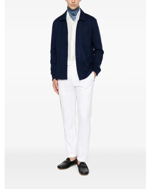 Tom Ford Blue Patch-Pocket Button-Up Shirt for men