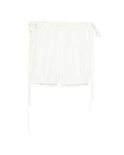 GIMAGUAS White Zoe Drawstring Shorts