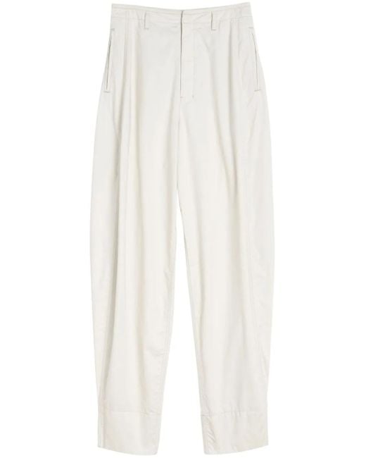 Lemaire White Volume Trousers