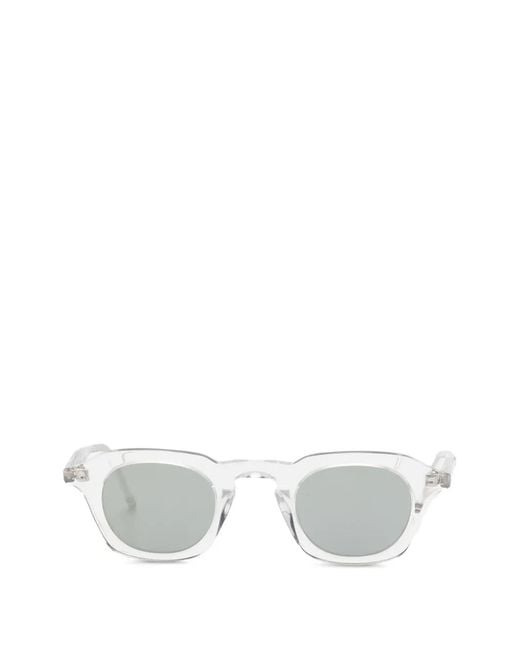 Thom Browne White Rectangle-Frame Sunglasses