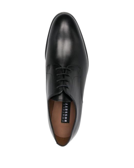 Fratelli Rossetti Black Panelled Oxford Shoes for men