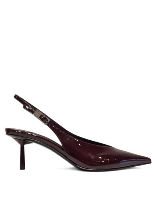 Le Silla Brown Pointed Toe Embellished Pumps