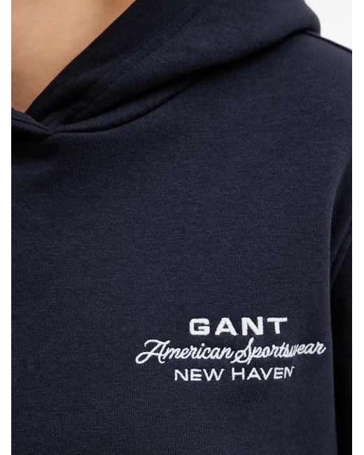 Gant Blue Logo-Embroidered Drawstring Track Pants