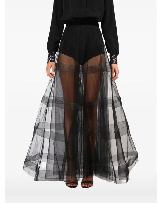 Lethicia Bronstein Black Vesta Layered Tulle Skirt