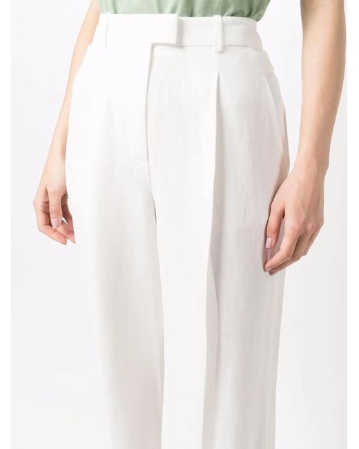 Fabiana Filippi White High-Waisted Tailored Trousers