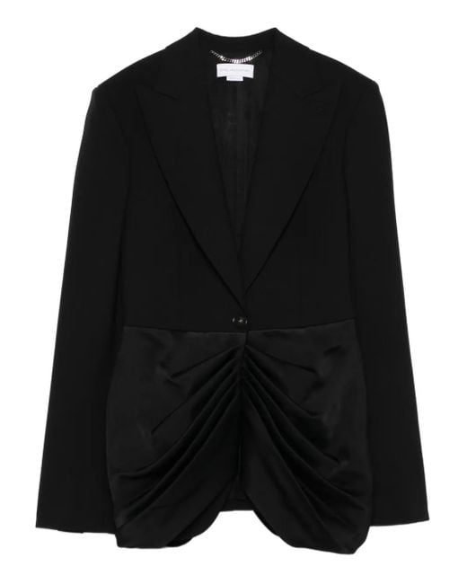 Stella McCartney Black Draped-Front Blazer